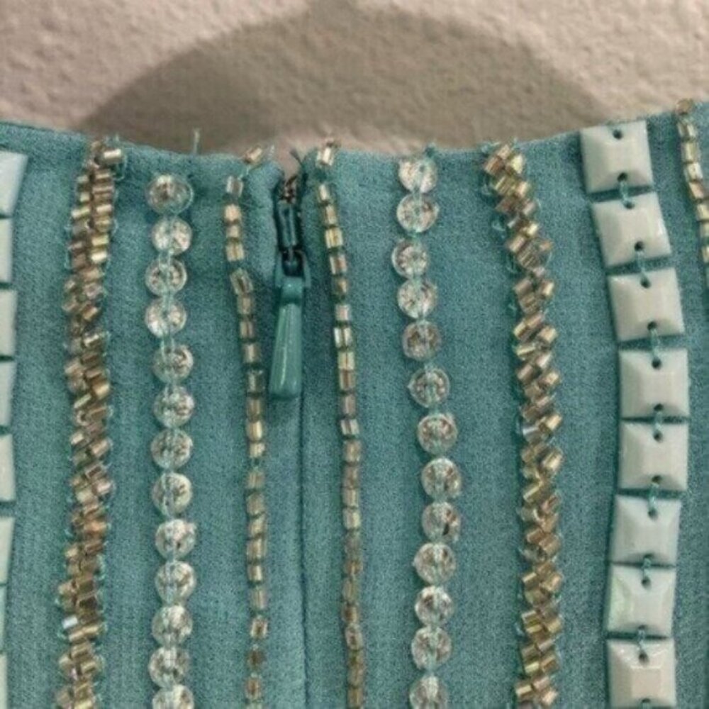 New ASOS Beaded Feminine Party Extravagant Cocktail Luxury Event Mini Dress - Picture 14 of 14